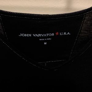 John Varvatos Black v-neck t-shirt, Size Medium
